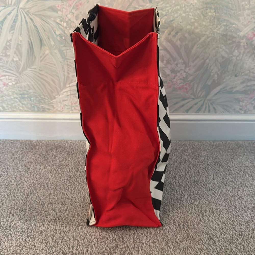 Rogan for Target Black, White & Red Zebra Print Tote Bag - Picture 2 of 9